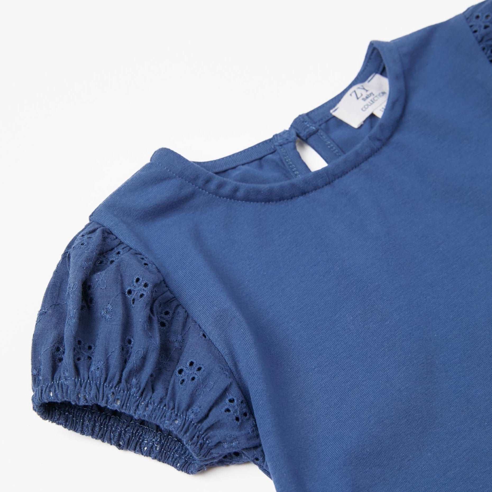 Camiseta bebé Azul con Bordado ZY (Última talla 12/18m)-Zippy-PetitGegant