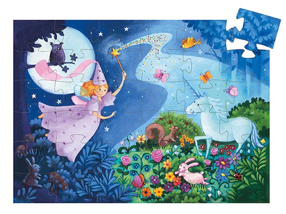 Puzzle Silueta El Ada y el Unicornio de Djeco-Djeco-PetitGegant
