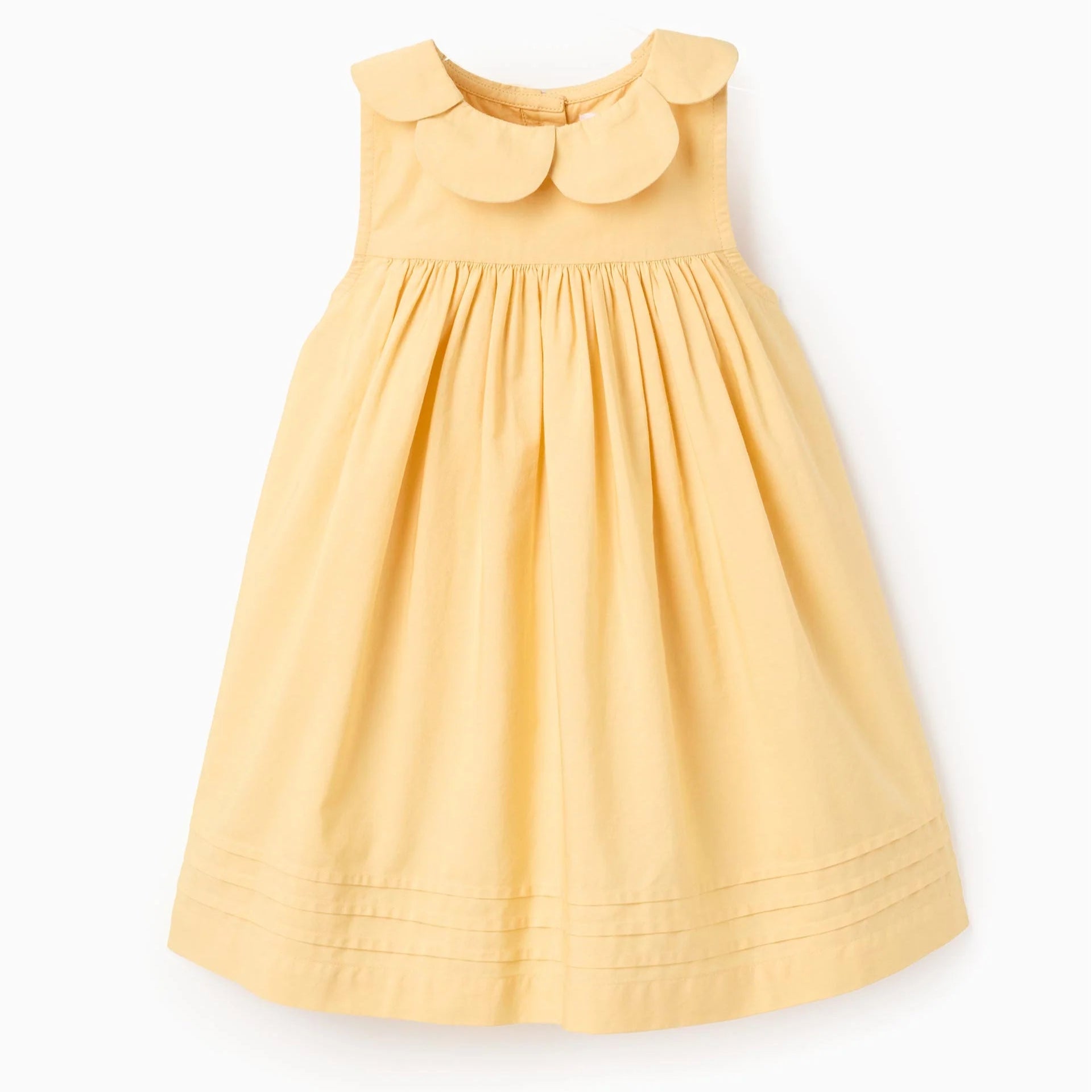 Vestido Bebé Popelina Amarillo Claro ZY