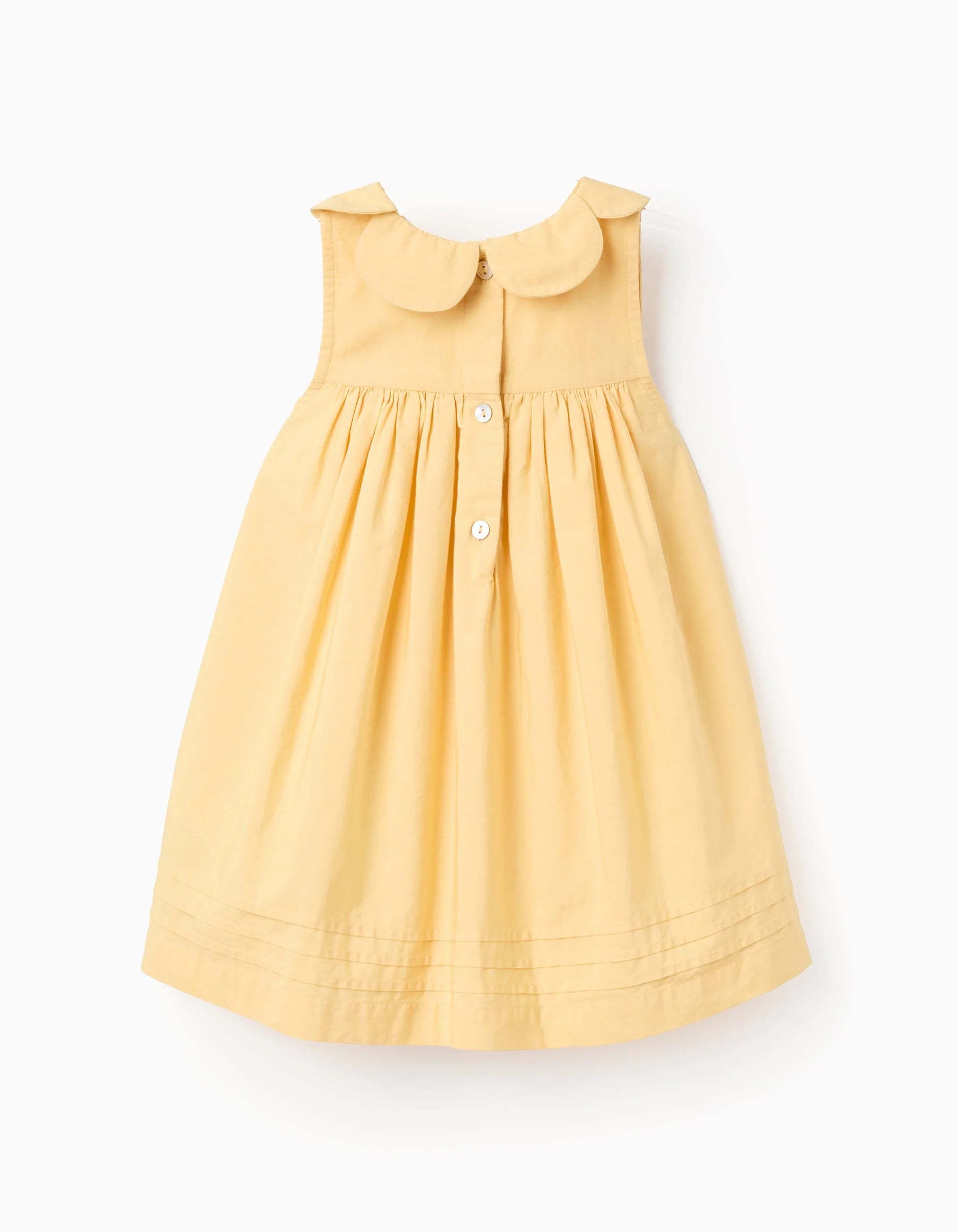 Vestido Bebé Popelina Amarillo Claro ZY