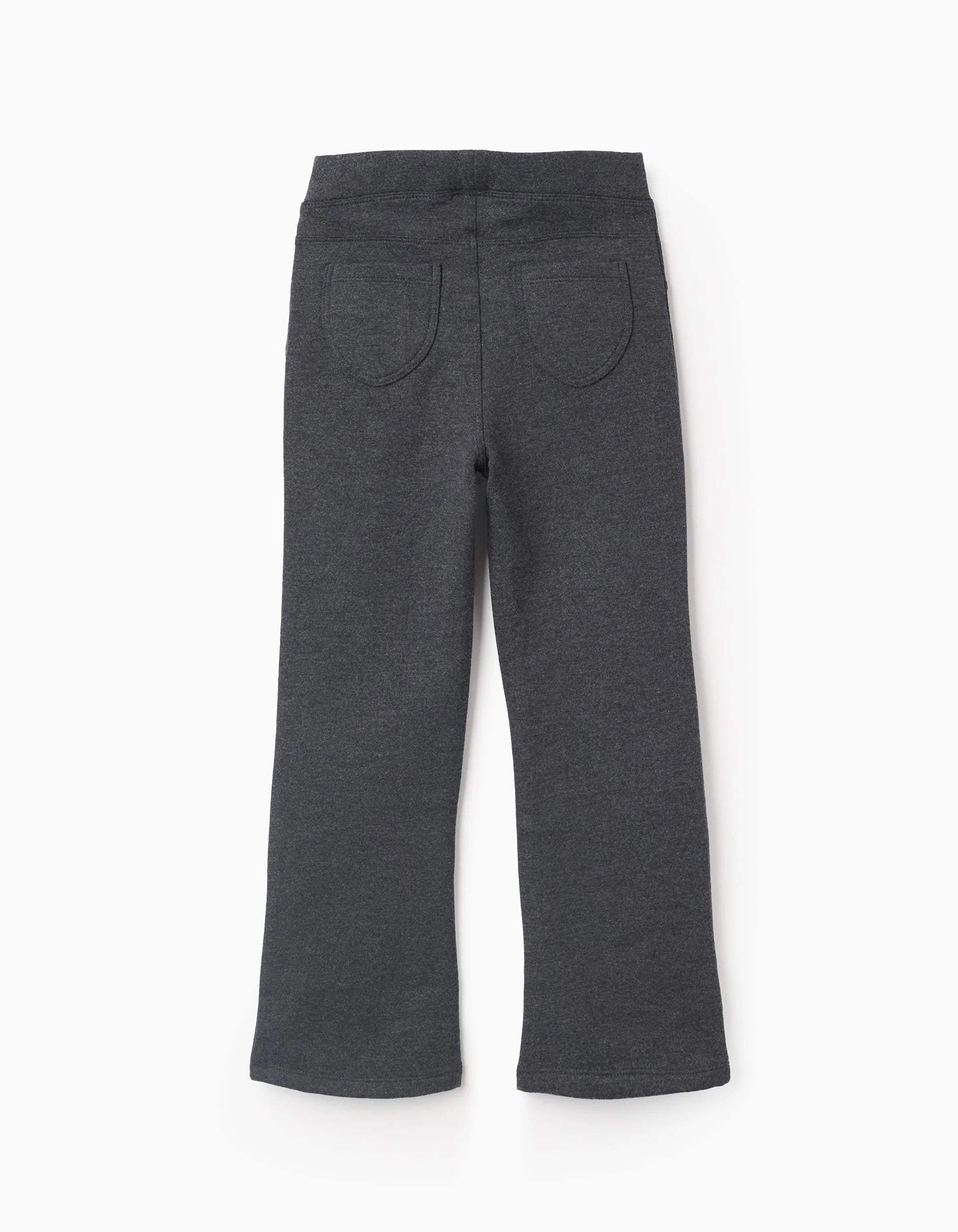 Jegging Perchado Flare Fit para Niña, Gris Oscuro ZY