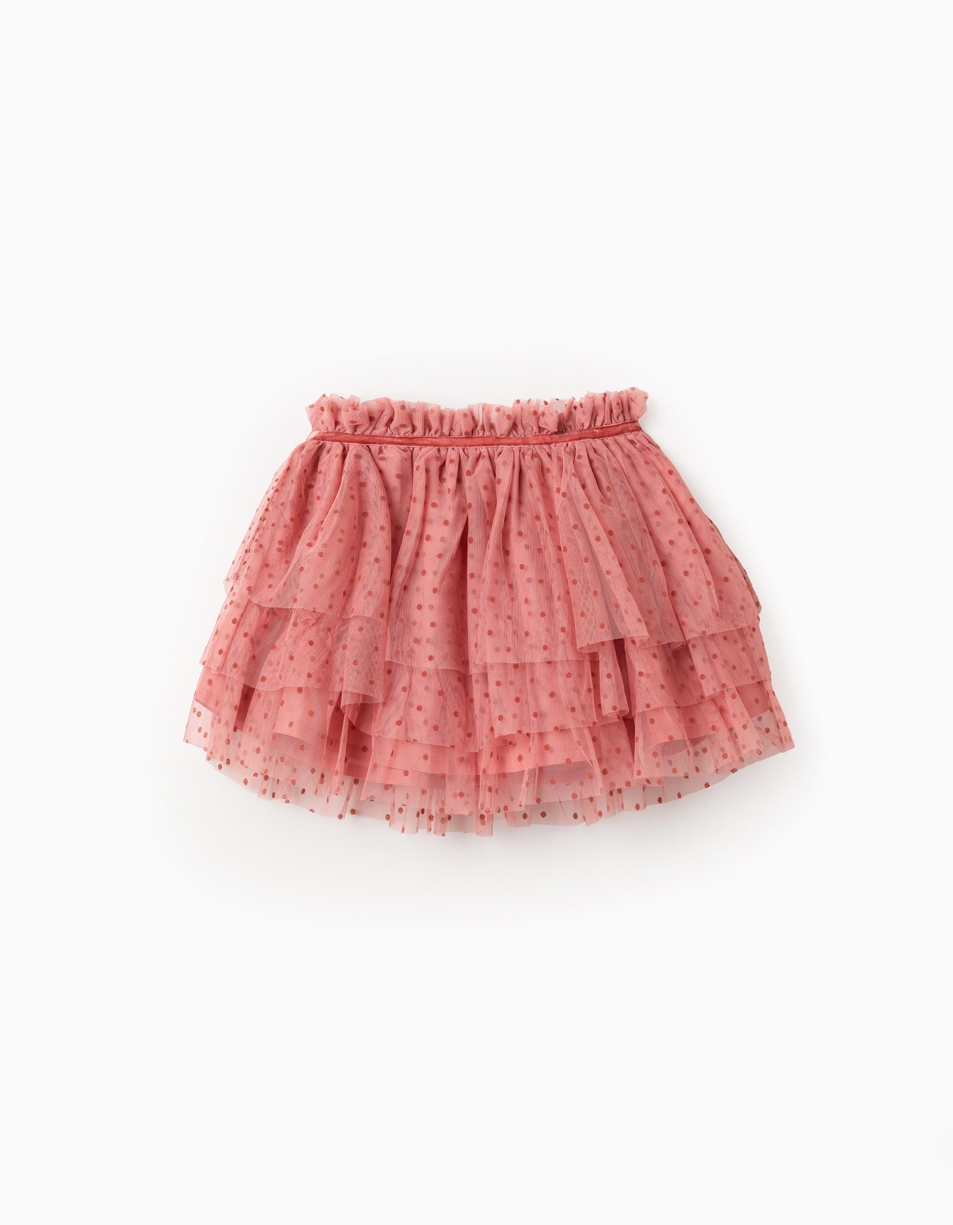 Falda de Tul con Estampado de Lunares ZY