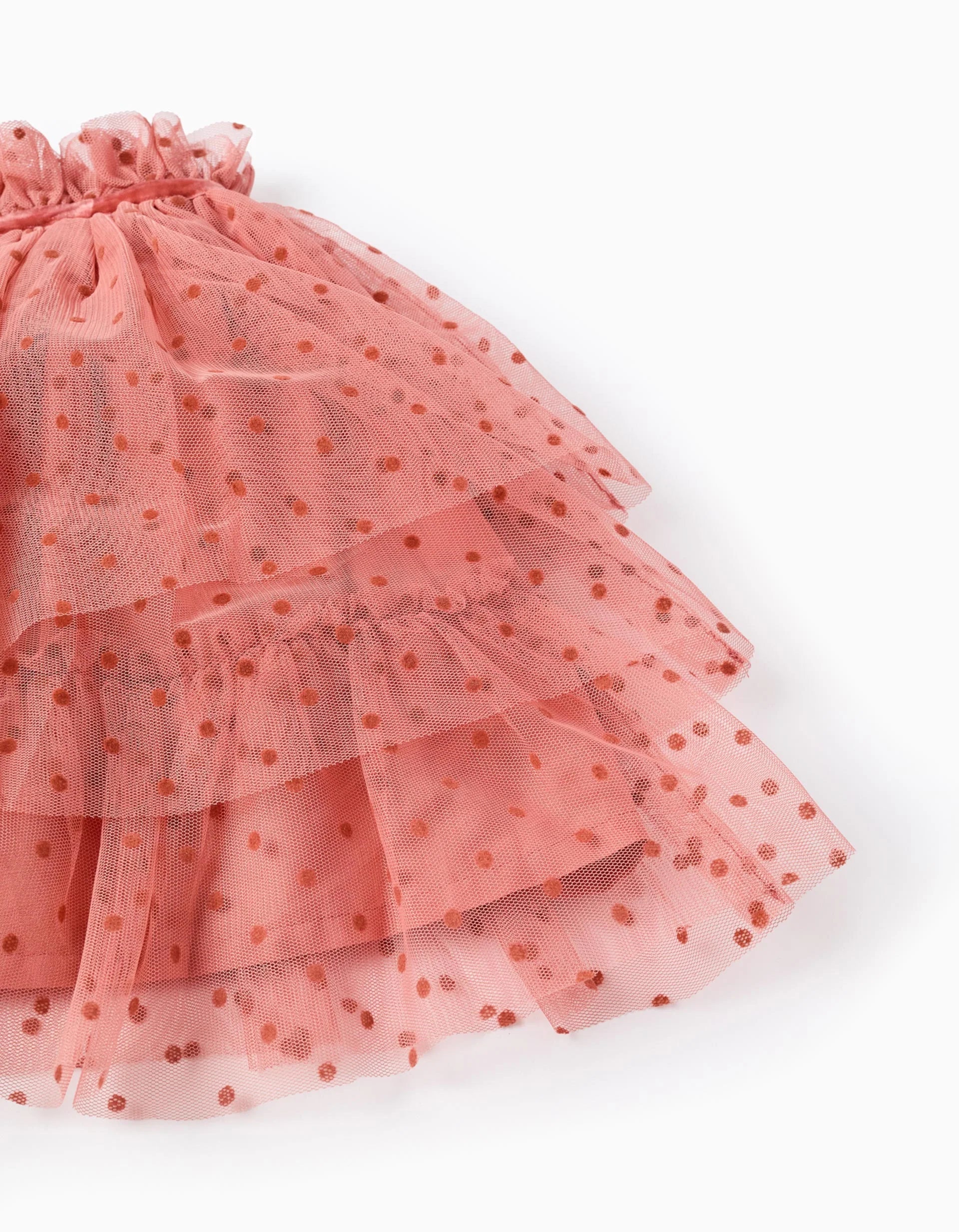 Falda de Tul con Estampado de Lunares ZY