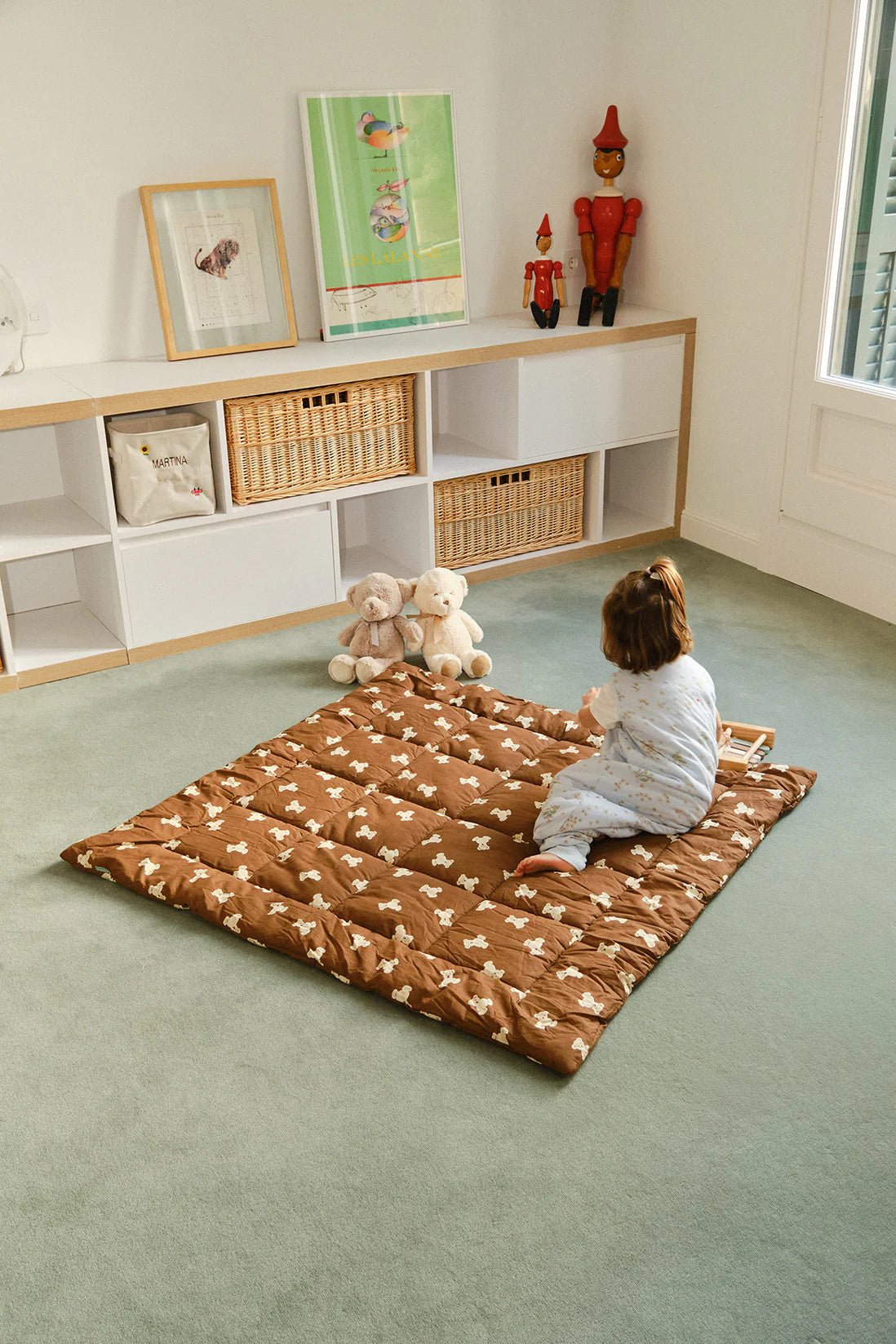 Alfombra Para Bebé 120x120 cm Teddy Mocca Molis & Co - Molis&Co - PetitGegant