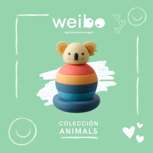 Encajable apilable silicona Koala Weibo