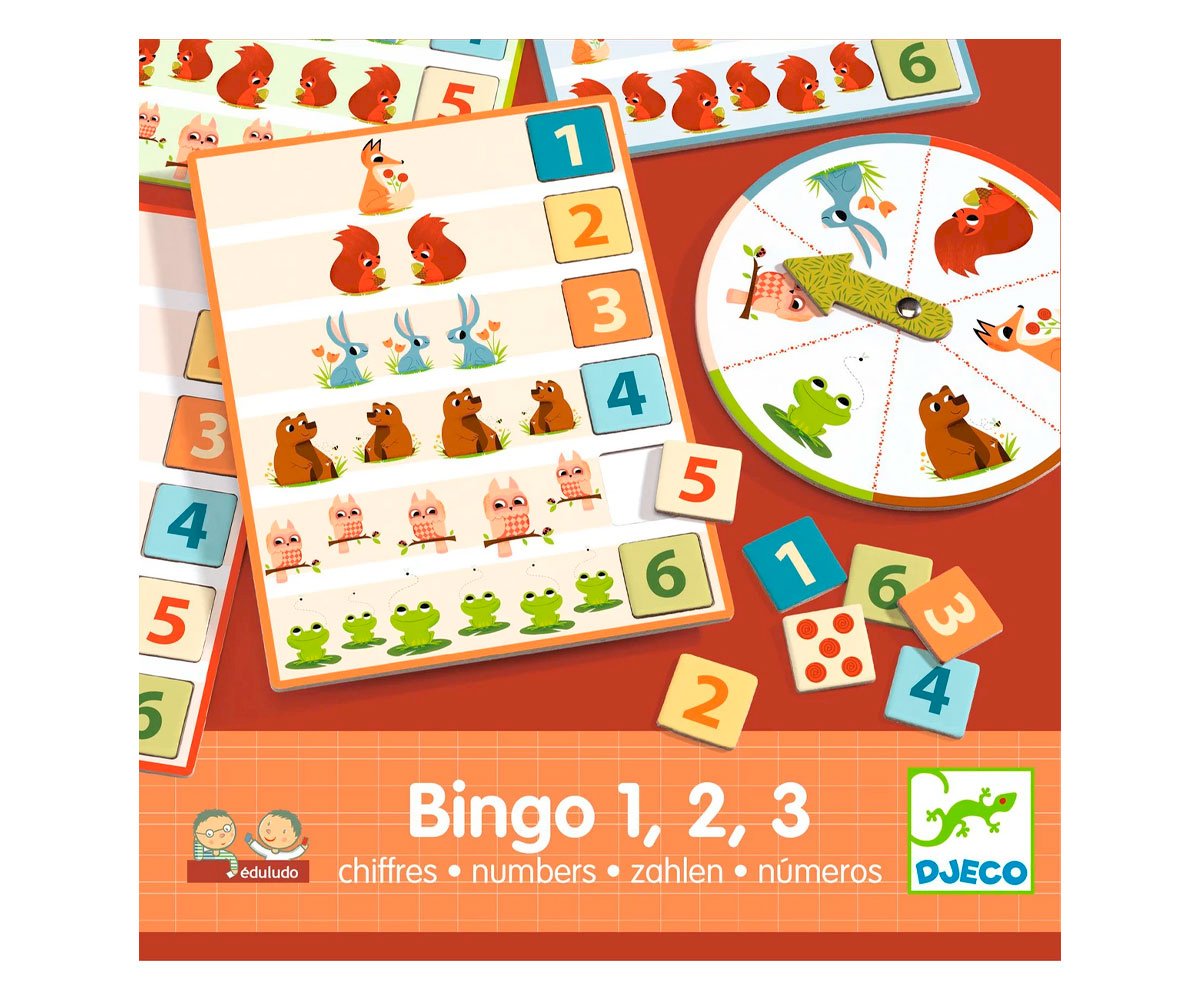 Bingo Educativo 1,2,3 Números Djeco - Djeco - PetitGegant