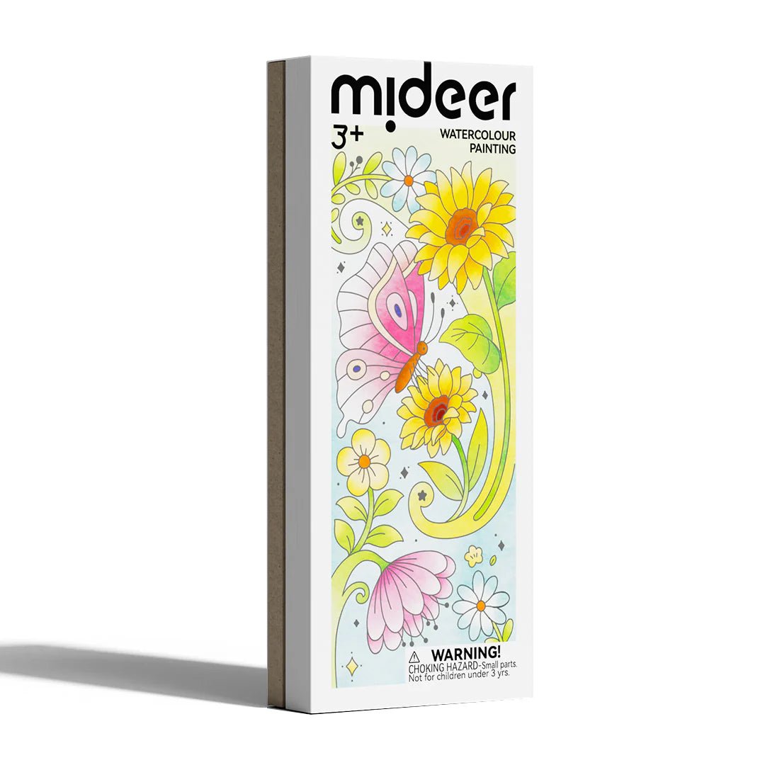 Bloc De Viaje Colorear Con Acuarelas Butterfly Flower Mideer - Mideer - PetitGegant