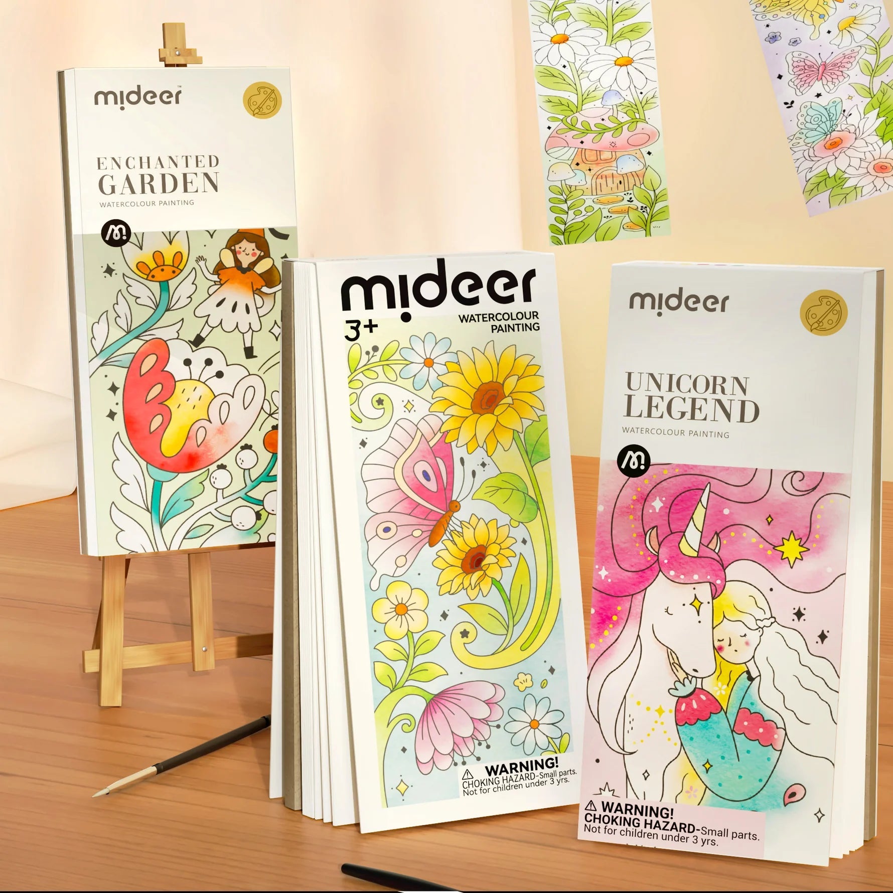 Bloc De Viaje Colorear Con Acuarelas Butterfly Flower Mideer - Mideer - PetitGegant