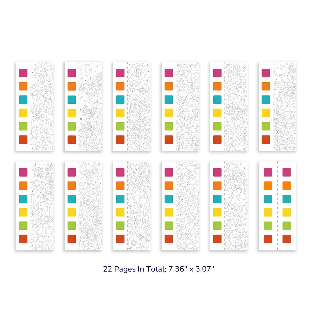 Bloc De Viaje Colorear Con Acuarelas Butterfly Flower Mideer - Mideer - PetitGegant