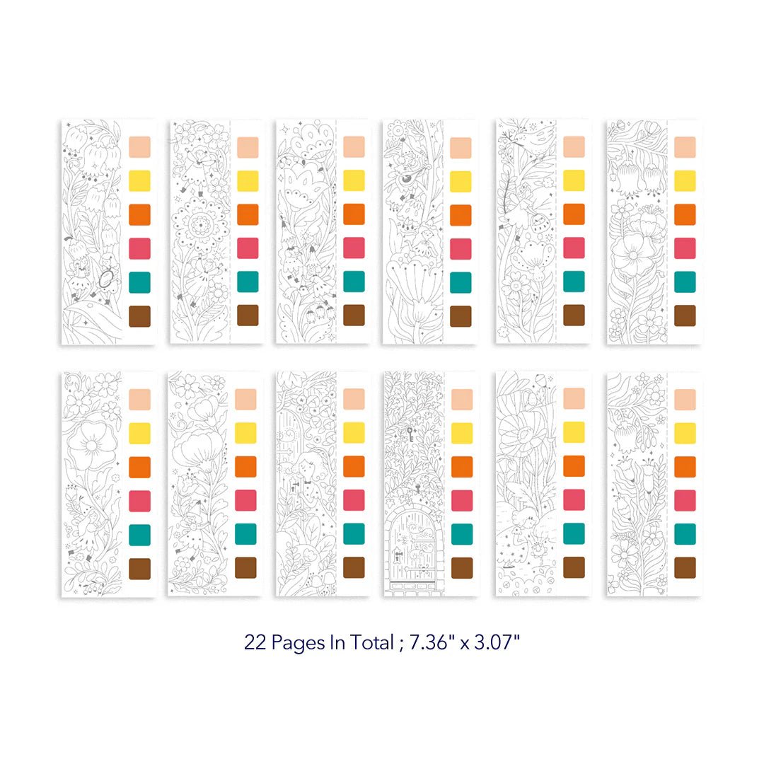 Bloc De Viaje Colorear Con Acuarelas Enchanted Garden Mideer - Mideer - PetitGegant