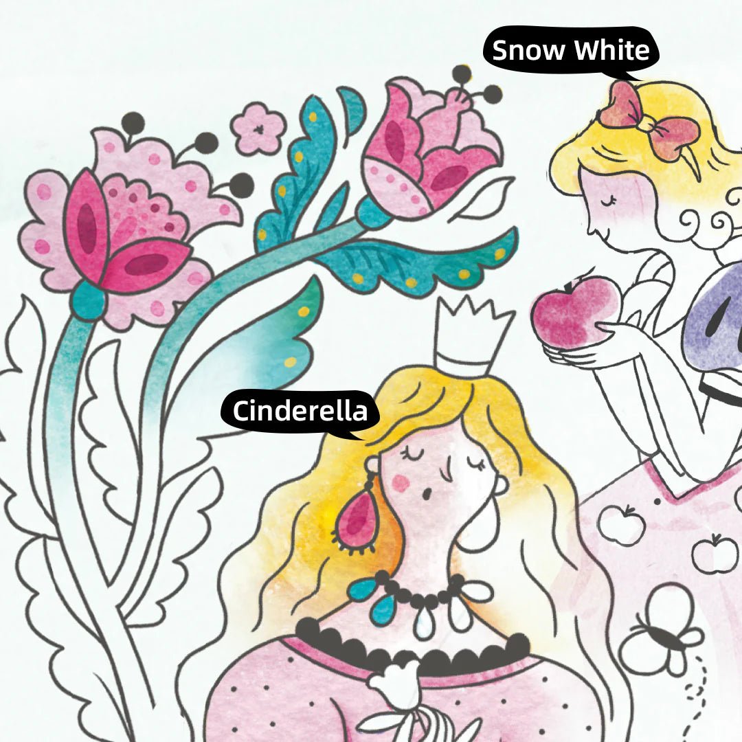 Bloc De Viaje Colorear Con Acuarelas Fairy Tale Mideer - Mideer - PetitGegant