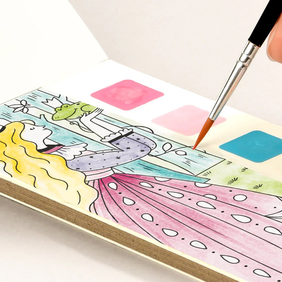 Bloc De Viaje Colorear Con Acuarelas Fairy Tale Mideer - Mideer - PetitGegant