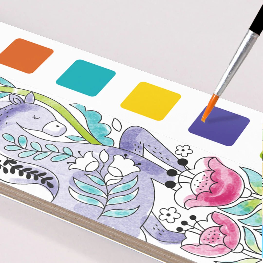 Bloc De Viaje Colorear Con Acuarelas Wonderful Forest Mideer - Mideer - PetitGegant