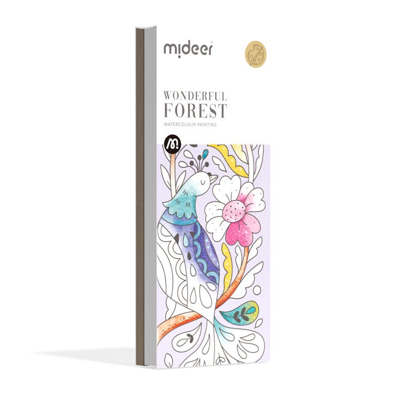 Bloc De Viaje Colorear Con Acuarelas Wonderful Forest Mideer - Mideer - PetitGegant