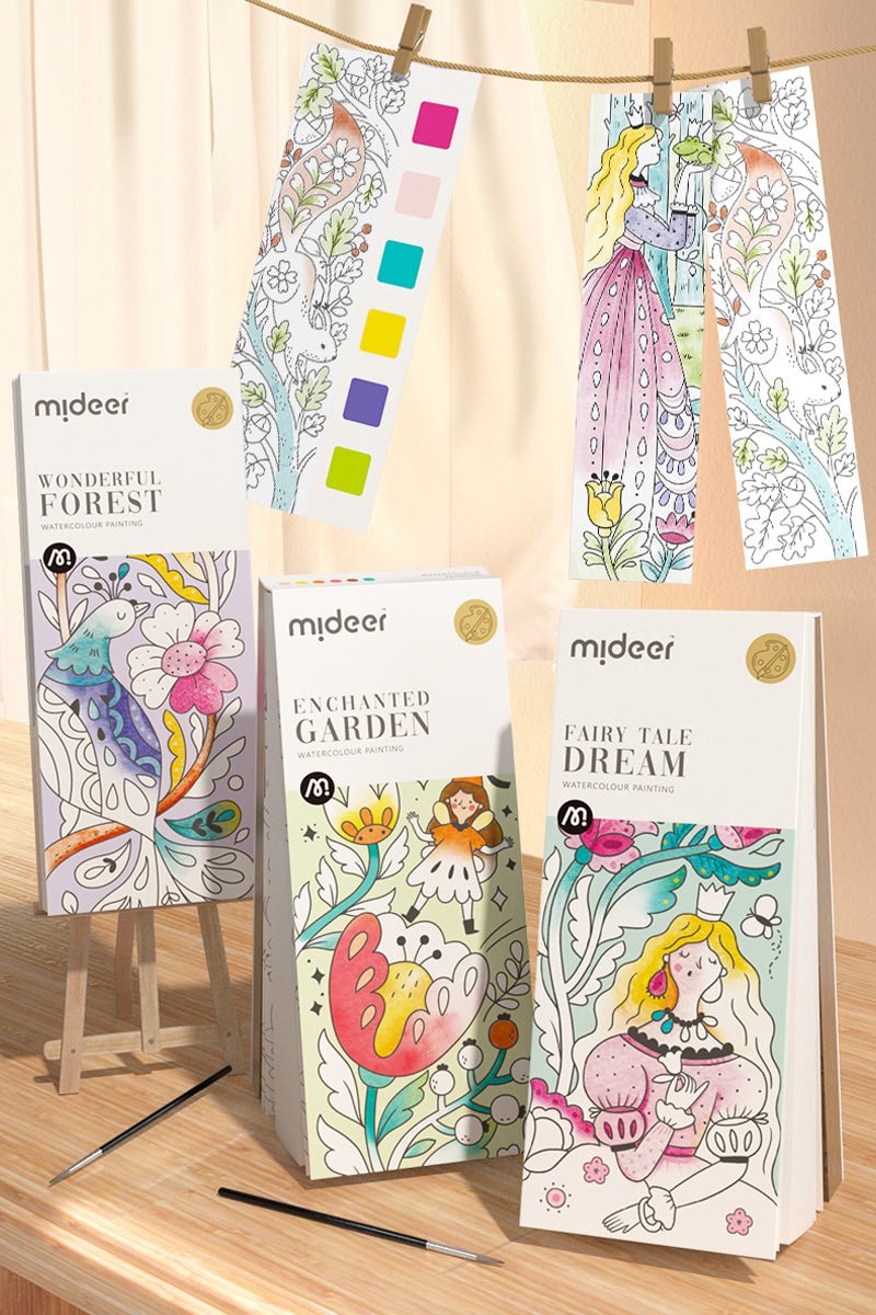 Bloc De Viaje Colorear Con Acuarelas Wonderful Holiday Mideer - Mideer - PetitGegant