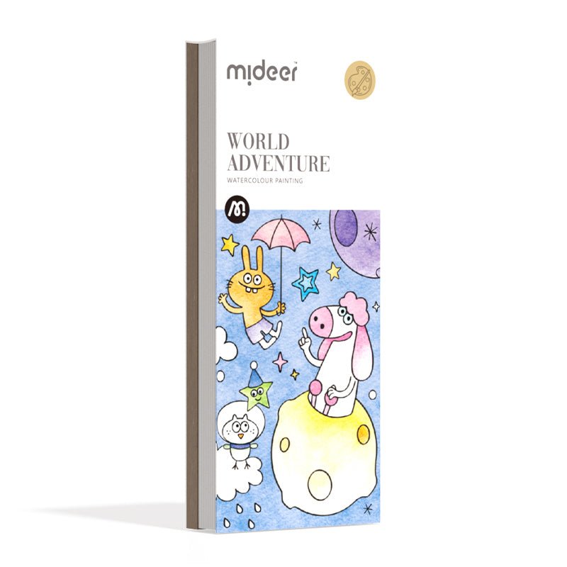 Bloc De Viaje Colorear Con Acuarelas World Adventure Mideer - Mideer - PetitGegant