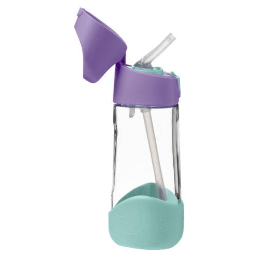 Botella de tritán con pajita 450ml B.Box - Lilac Pop - bbox - PetitGegant