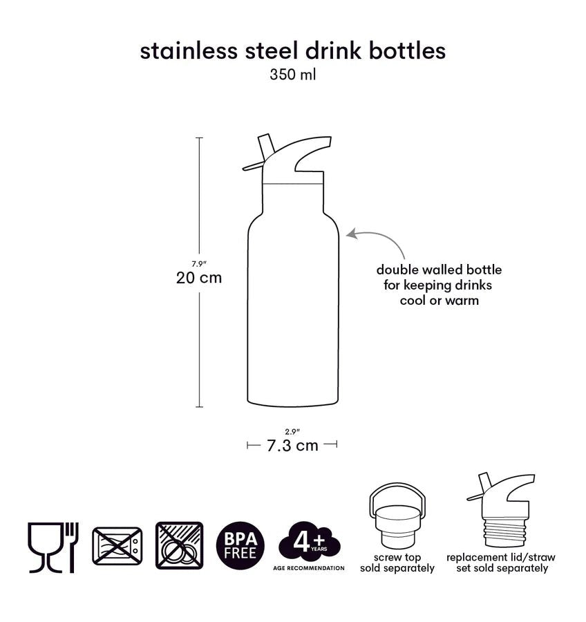 Botella Térmica 350ml Acero Inox. Pirata A Little Lovely - A little lovely company - PetitGegant