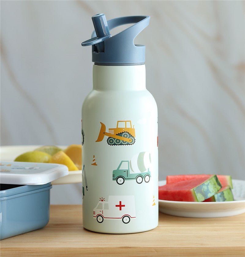 Botella Térmica 350ml Acero Inox. Vehiculos A Little Lovely - A little lovely company - PetitGegant