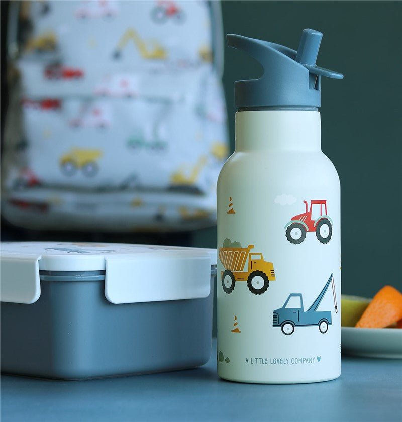 Botella Térmica 350ml Acero Inox. Vehiculos A Little Lovely - A little lovely company - PetitGegant