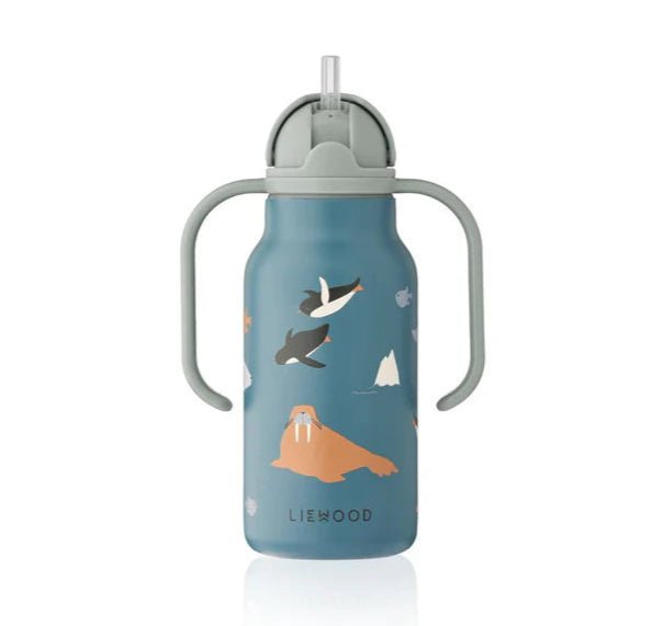 Botella Térmica Acero Inox. 250ml Kimmie Artic Sea Liewood - Liewood - PetitGegant