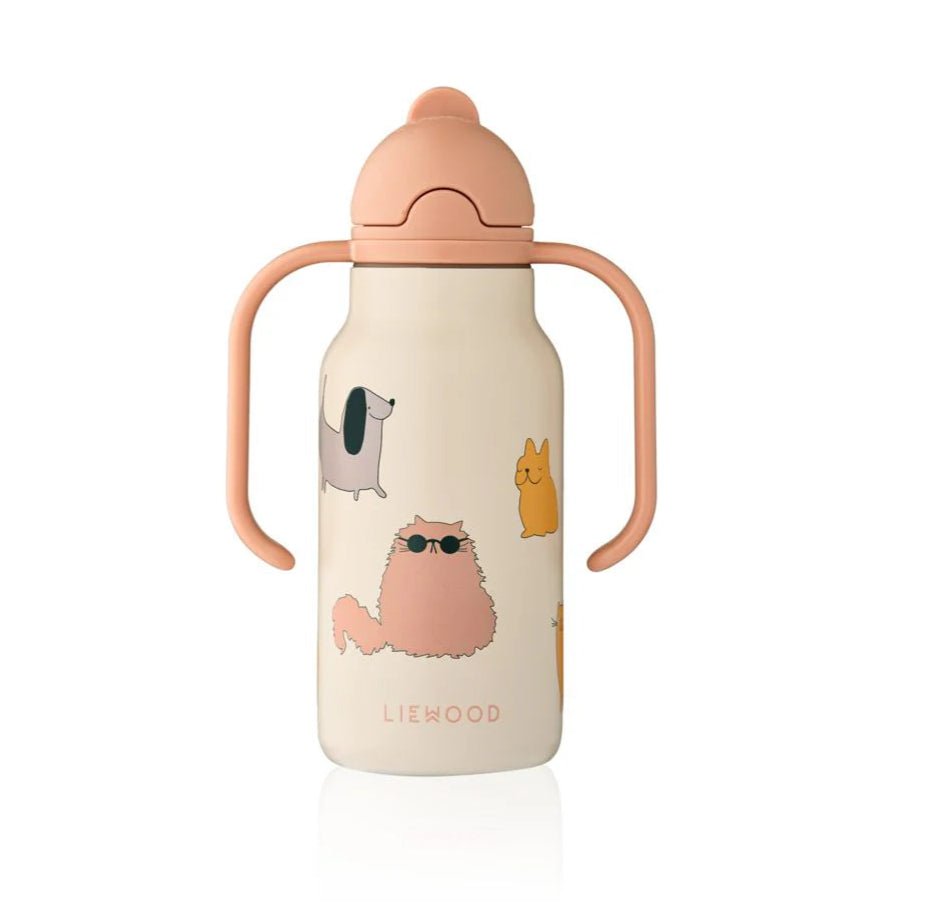 Botella Térmica Acero Inox. 250ml Kimmie Cats & Dogs Liewood - Liewood - PetitGegant