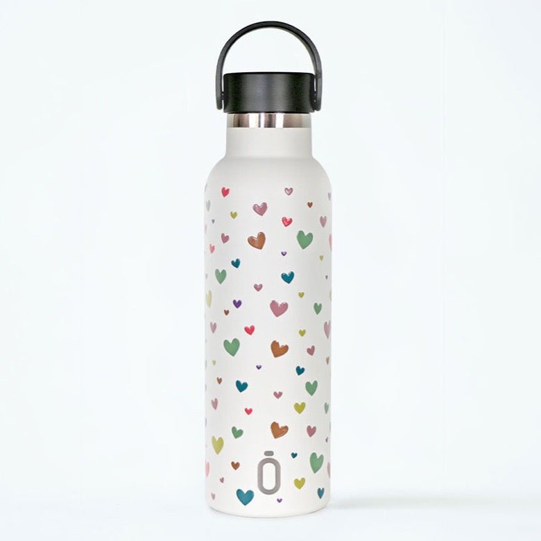 Botella - termo Confeti Corazones Nata 600Ml Runbott - Runbott - PetitGegant