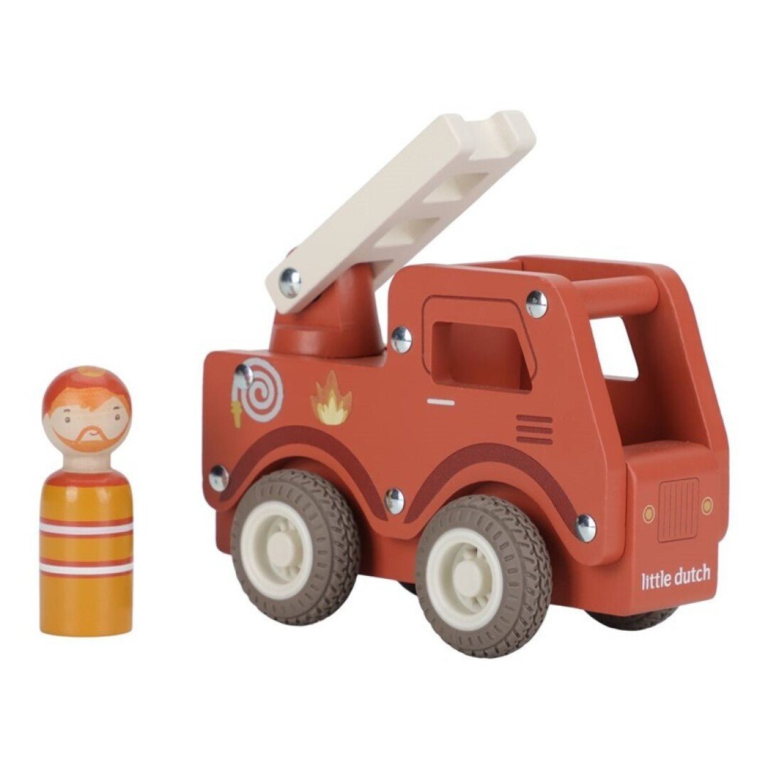 Camión de Bomberos de madera Little Dutch - Little Dutch - PetitGegant