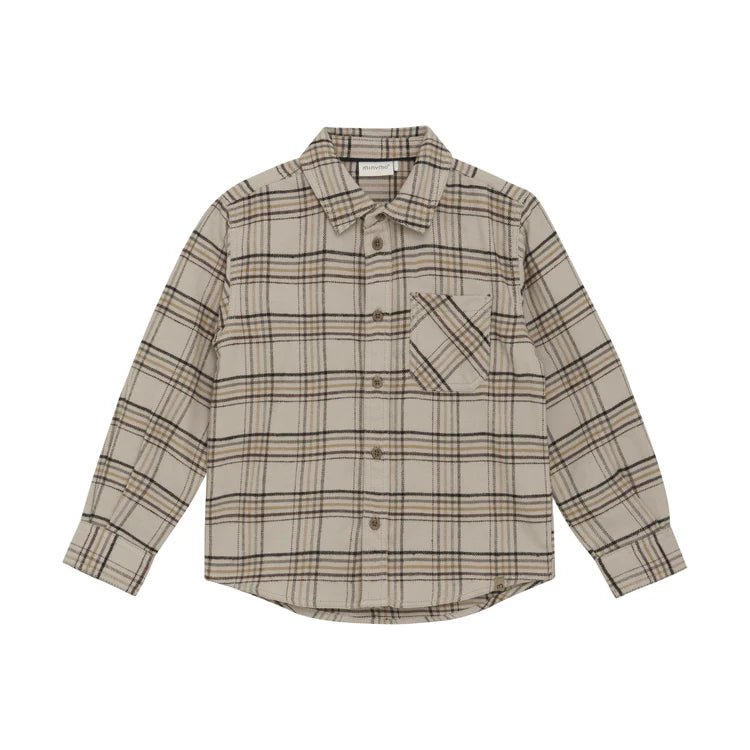 Camisa de Franela de Cuadros Oxford Tan Minymo - Minymo - PetitGegant