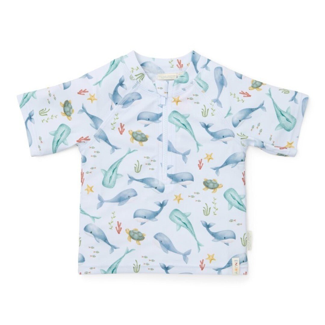 Camiseta de Baño Bebé Manga Corta UPF40+ Ocean Little Dutch - Little Dutch - PetitGegant