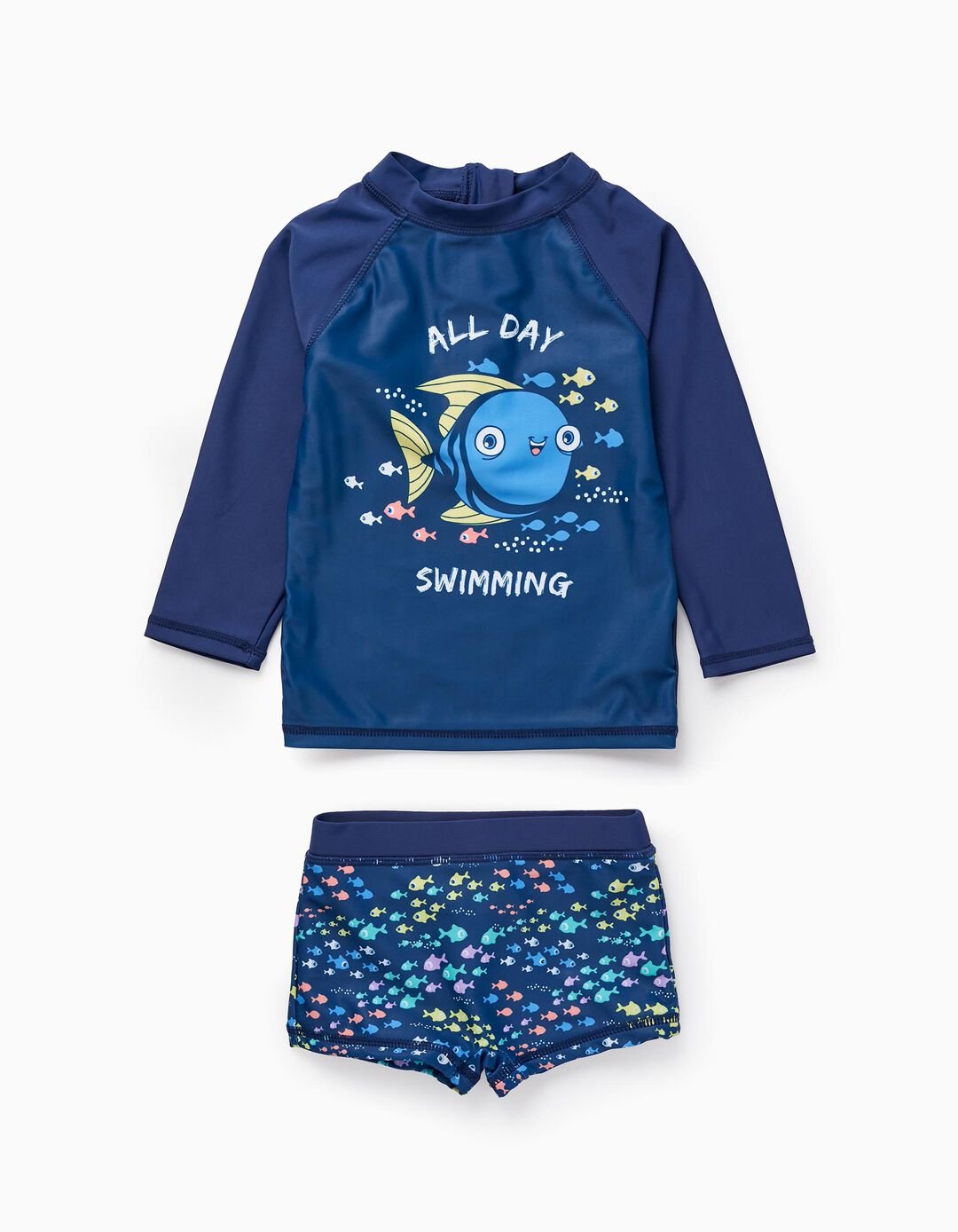 Camiseta+Bañador Shorts Bebé UPF80 "Peixe"Azul Zy-Zippy-PetitGegant