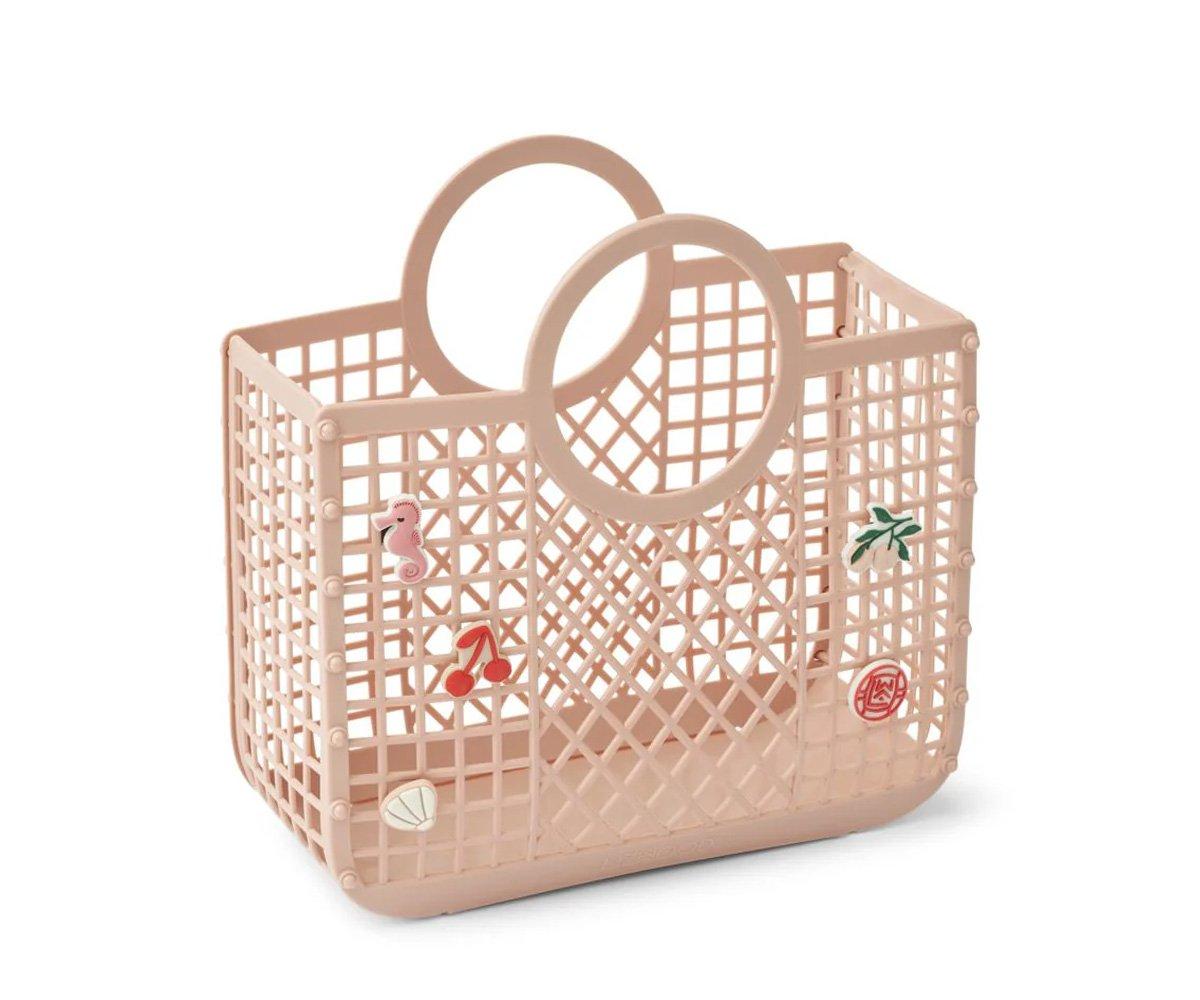 Cesta Samantha Rosa con Charms pequeña Liewood - Liewood - PetitGegant