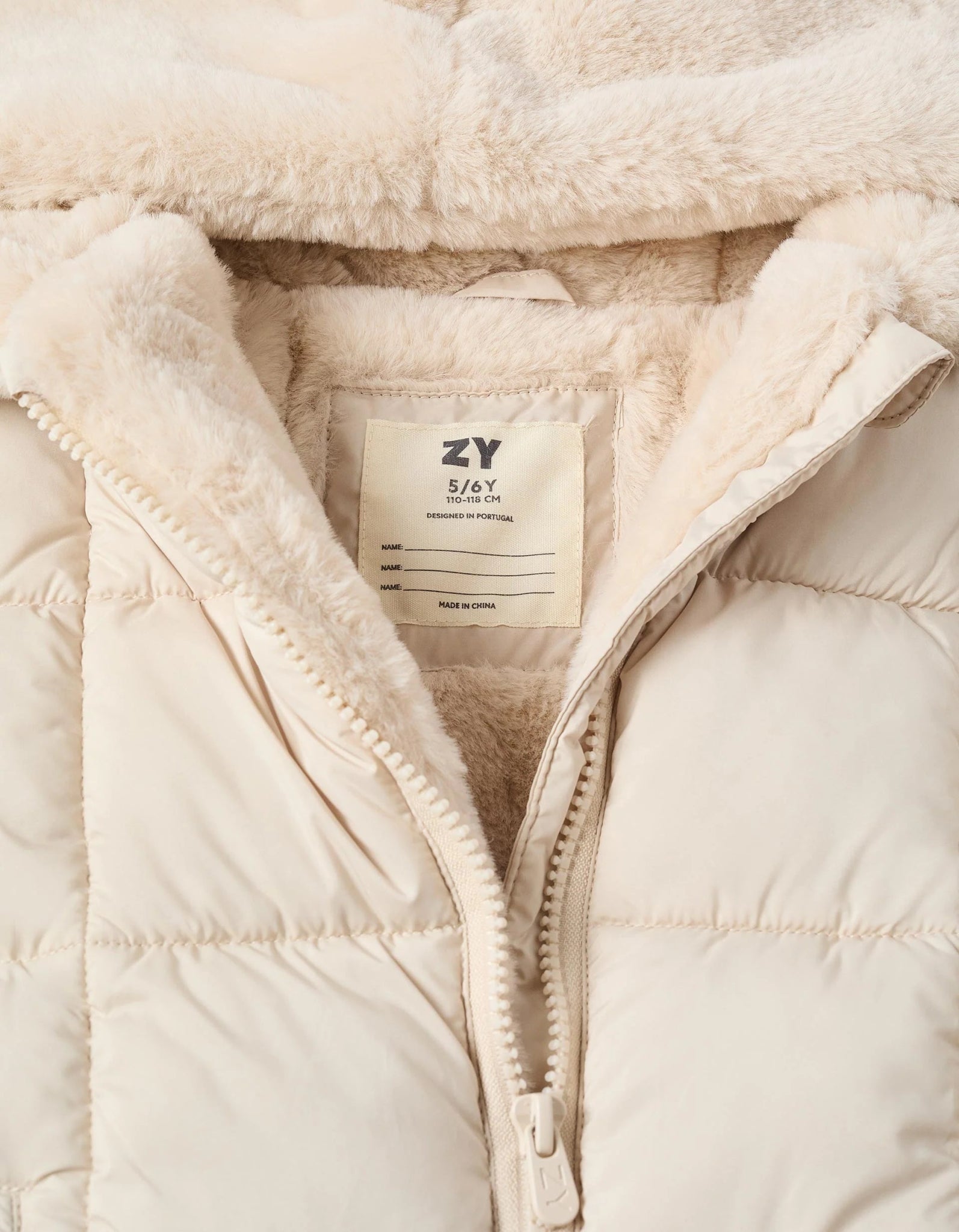 Chaqueta Acolchada con Forro Afelpado, Beige ZY - Zippy - PetitGegant