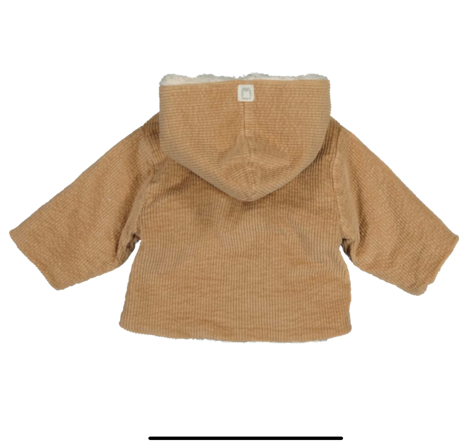 Chaqueta con capucha bebé pana/polar Radish Sand Bean’s - bean's - PetitGegant