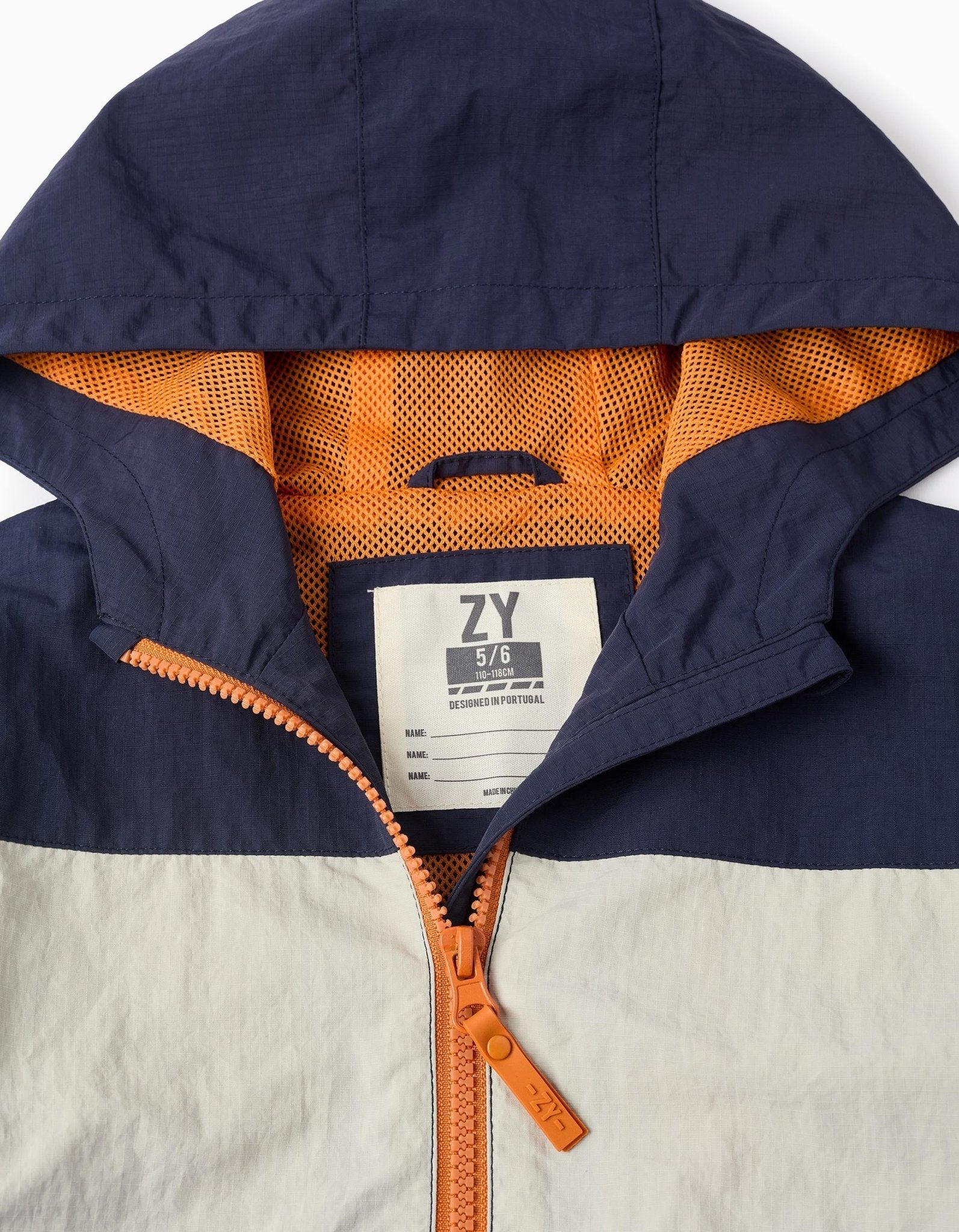 Chaqueta con capucha Cortavientos Tricolor Zy - Zippy - PetitGegant