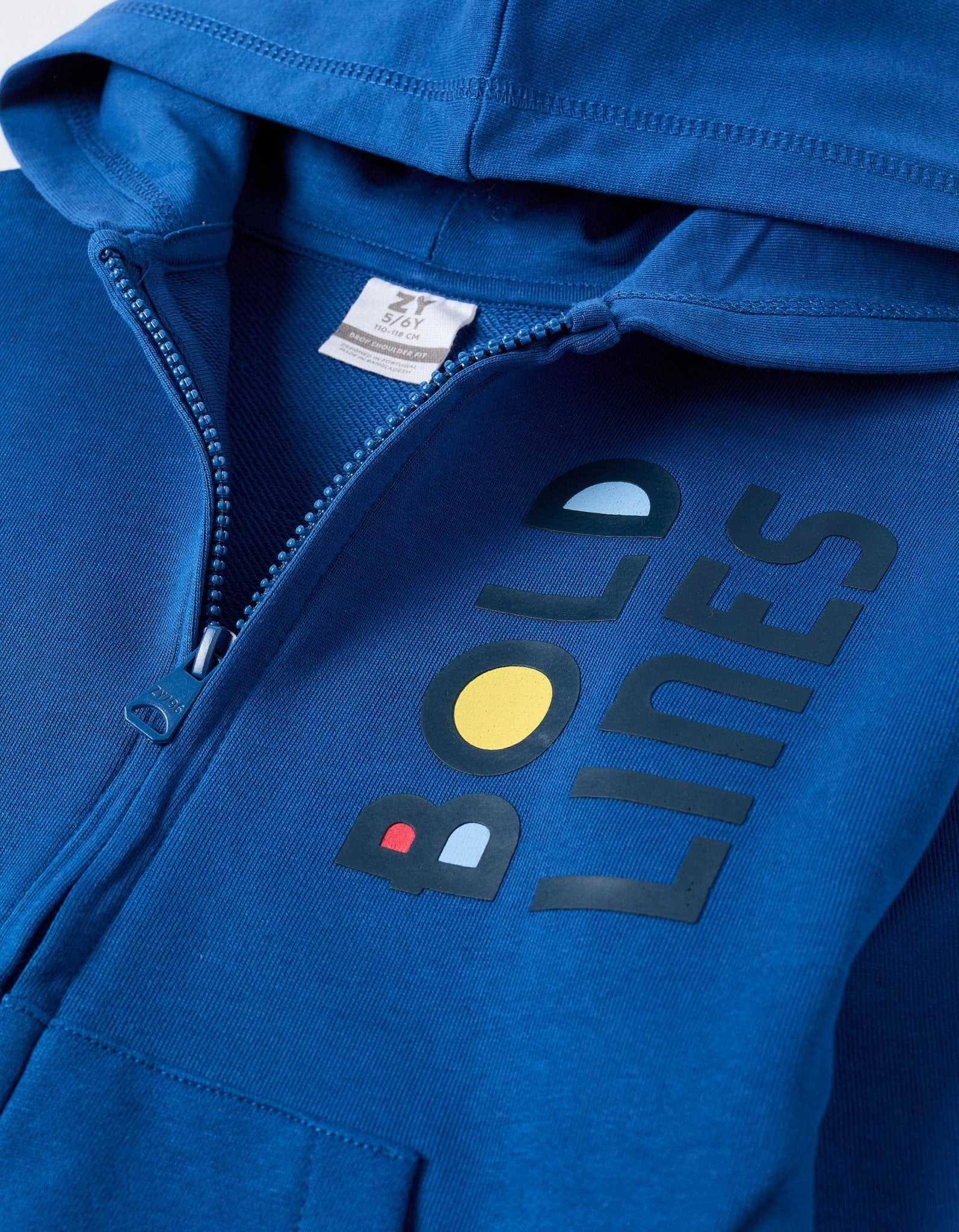 Chaqueta de Algodón con Capucha 'Bold Lines', Azul ZY - Zippy - PetitGegant