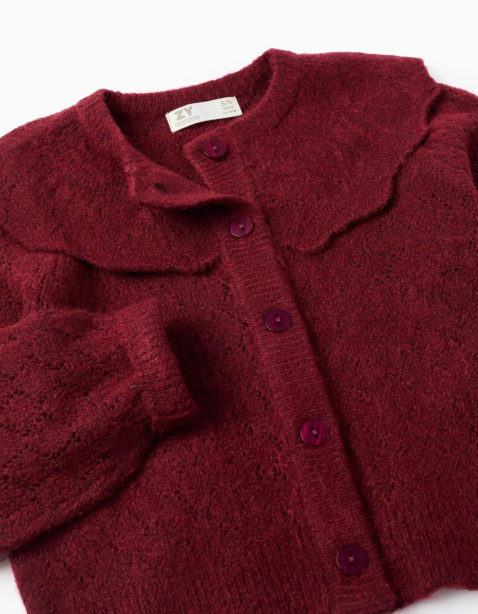 Chaqueta de Punto Calado con Cuello ZY - Zippy - PetitGegant
