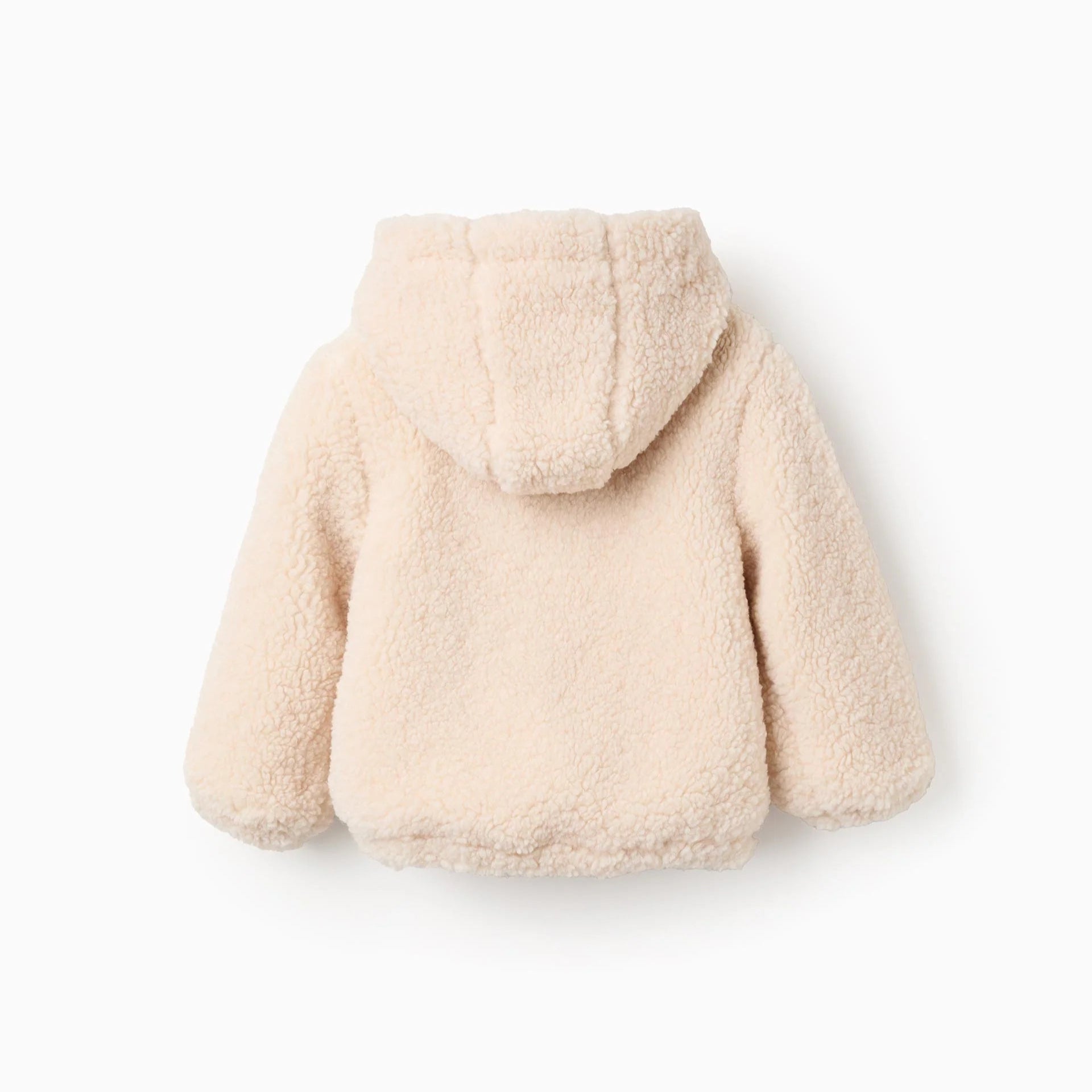 Chaqueta de Sherpa con Capucha para Bebé, Beige - Zippy - PetitGegant