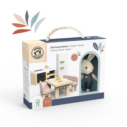 Cocina Casa de Muñecas con Muñeco Speedy Monkey - Toopiz - PetitGegant