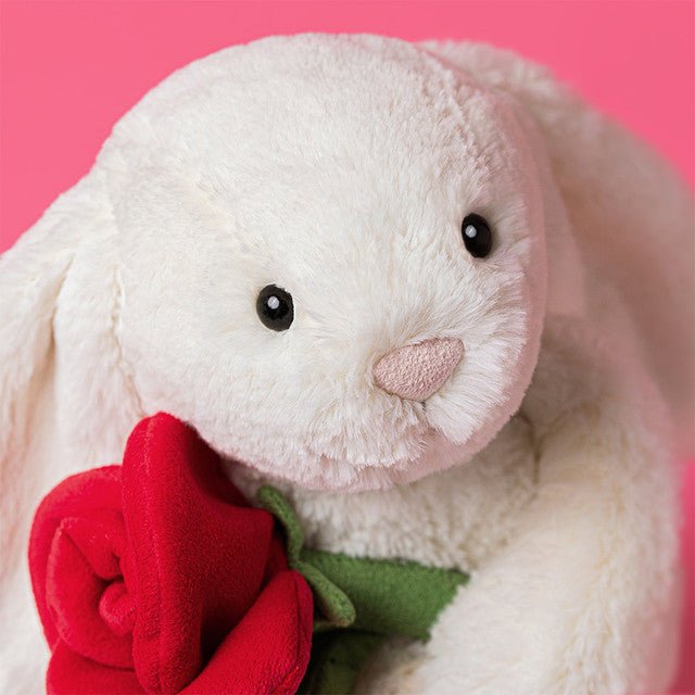 Conejito Cream Bunny With Rose Jellycat - Jellycat - PetitGegant