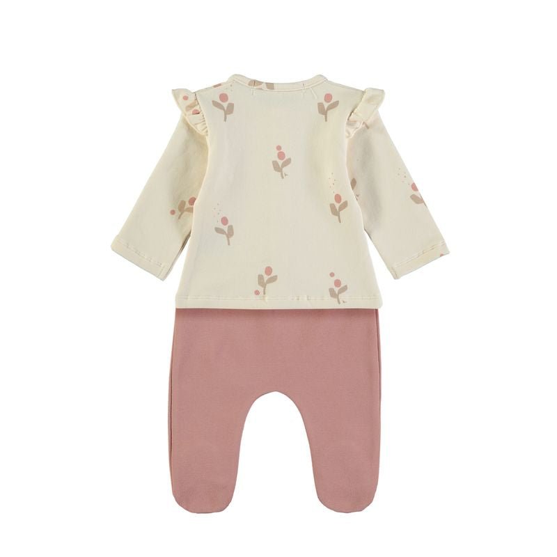 Conjunto Bebé Afelpado Flor Cream Babyclic - Babyclic - PetitGegant