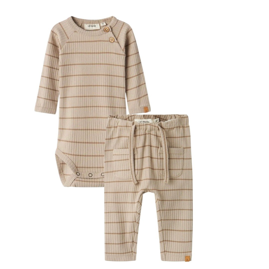 Conjunto Bebé Body+Pantalón Pure Cashmere Lil' Atelier - Name It - PetitGegant