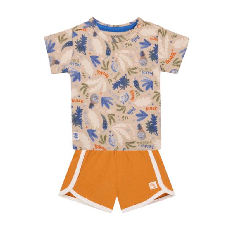 Conjunto Bebé Camiseta+Shorts Fruit Pattern Noppies - Noppies - PetitGegant