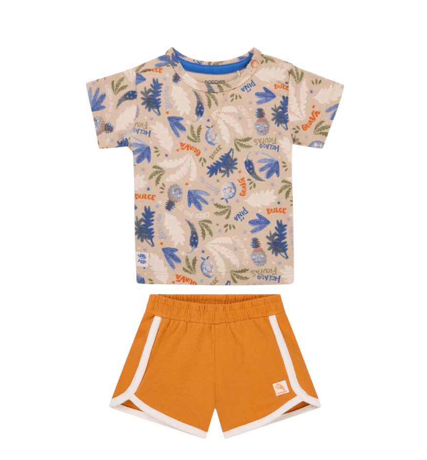 Conjunto Bebé Camiseta+Shorts Fruit Pattern Noppies - Noppies - PetitGegant