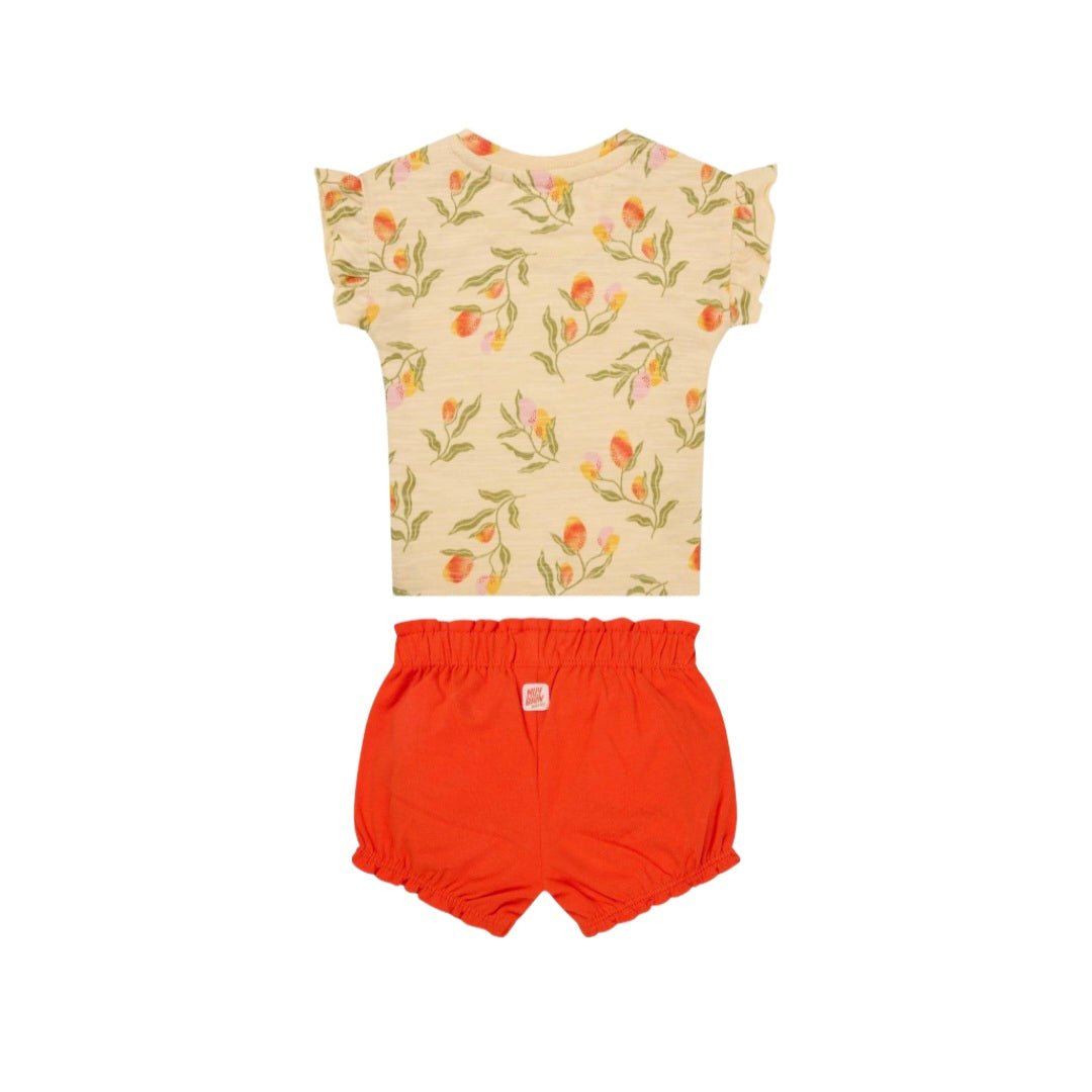 Conjunto Bebé Camiseta+Shorts Spicy Orange Noppies - Noppies - PetitGegant