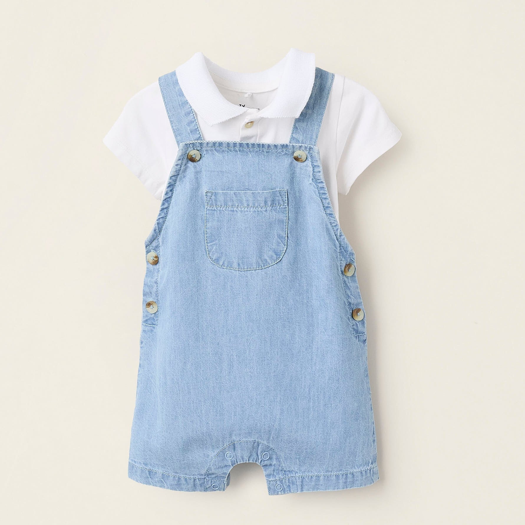 Conjunto Bebé Mono Denim+Body/polo Blanco Zy - Zippy - PetitGegant