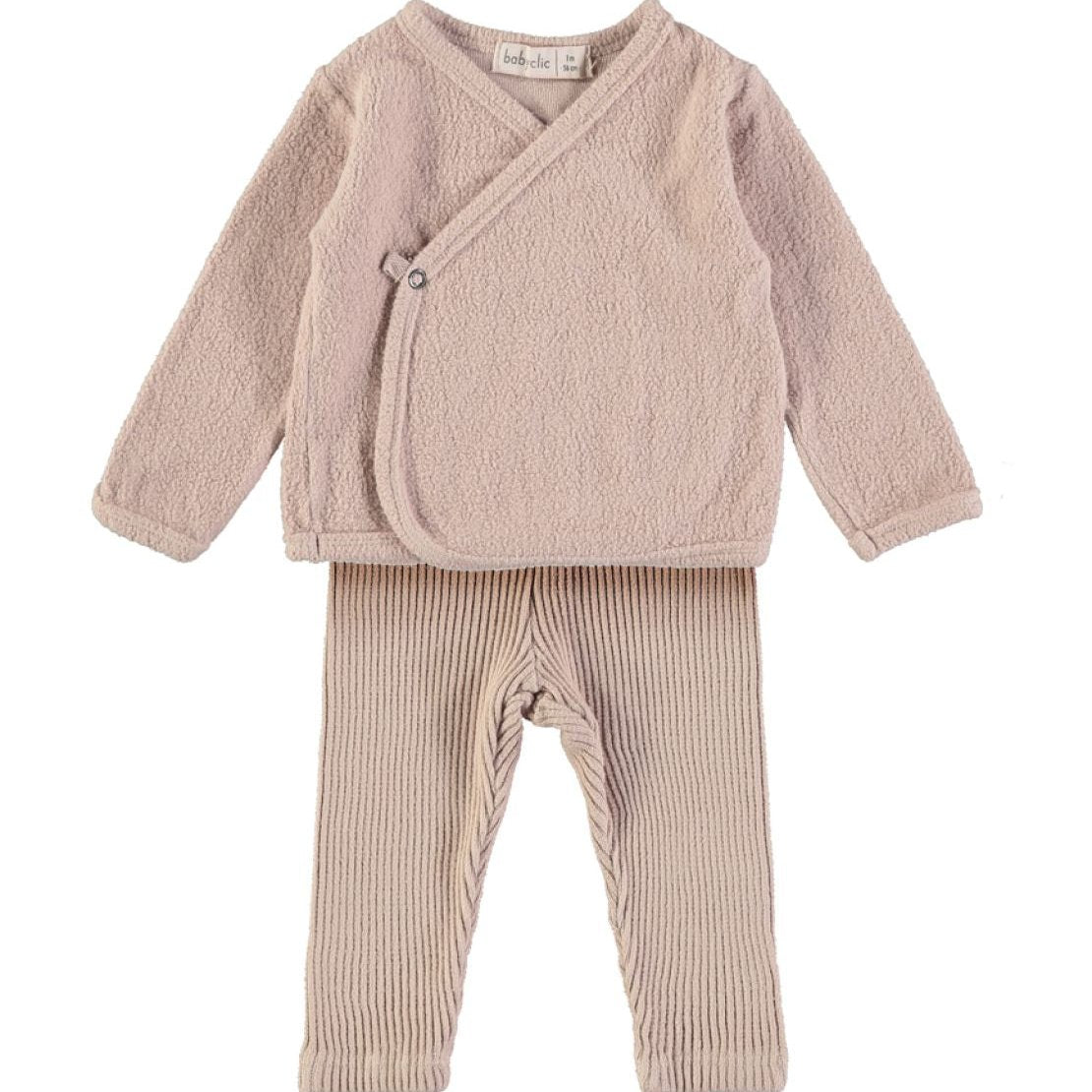 Conjunto Bebé Rib Soft Pink Baby Clic - Babyclic - PetitGegant