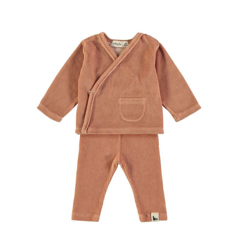 Conjunto Bebé Velour Terracota Babyclic - Babyclic - PetitGegant
