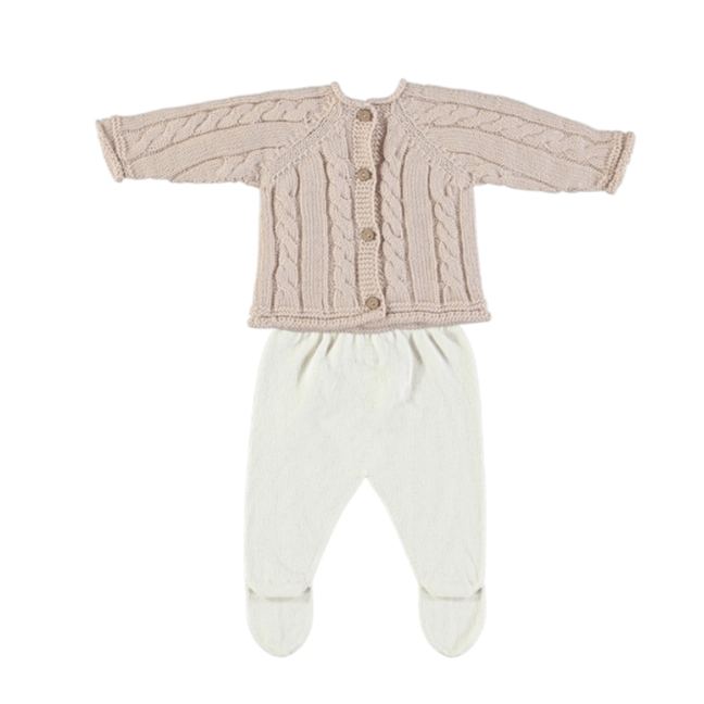 Conjunto Claude Light Pink+Liam Cream Li & Me - Li & Me - PetitGegant