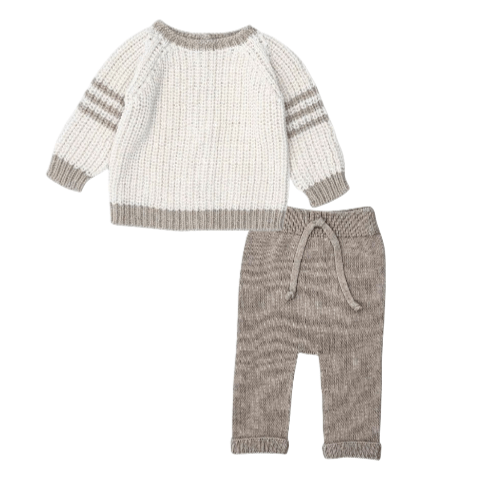 Conjunto Jersey Jaques+Pantalón Jacob Cream Toasted Li & Me - Li & Me - PetitGegant